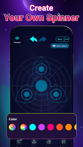 Draw Finger Spinner Glow Art screenshot 3